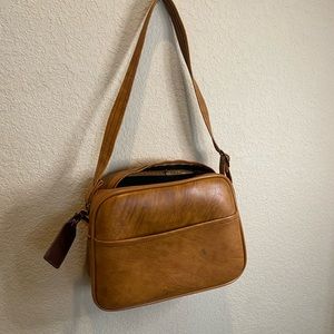 Brown Leather Shoulder Bag Unisex